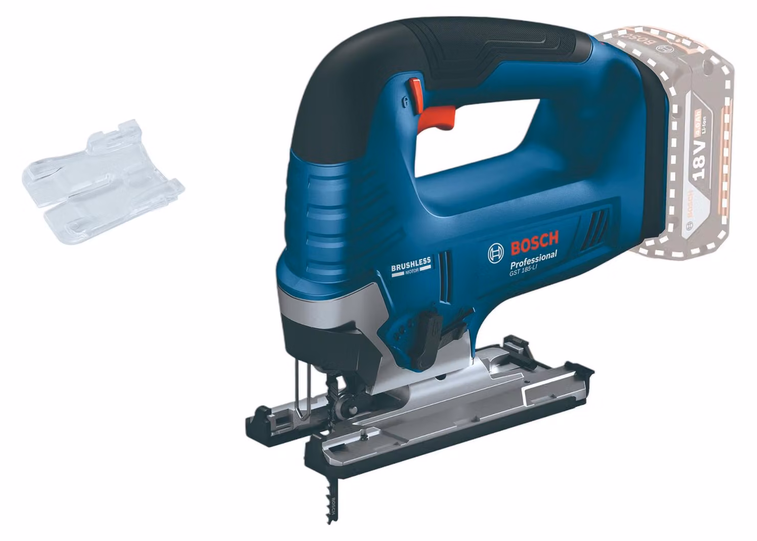 Seghetto alternativo a batteria Bosch GST 185-Li Professional 18 V 125 mm Brushless ( 06015B3021 ) Solo - senza batteria, senza caricabatteria