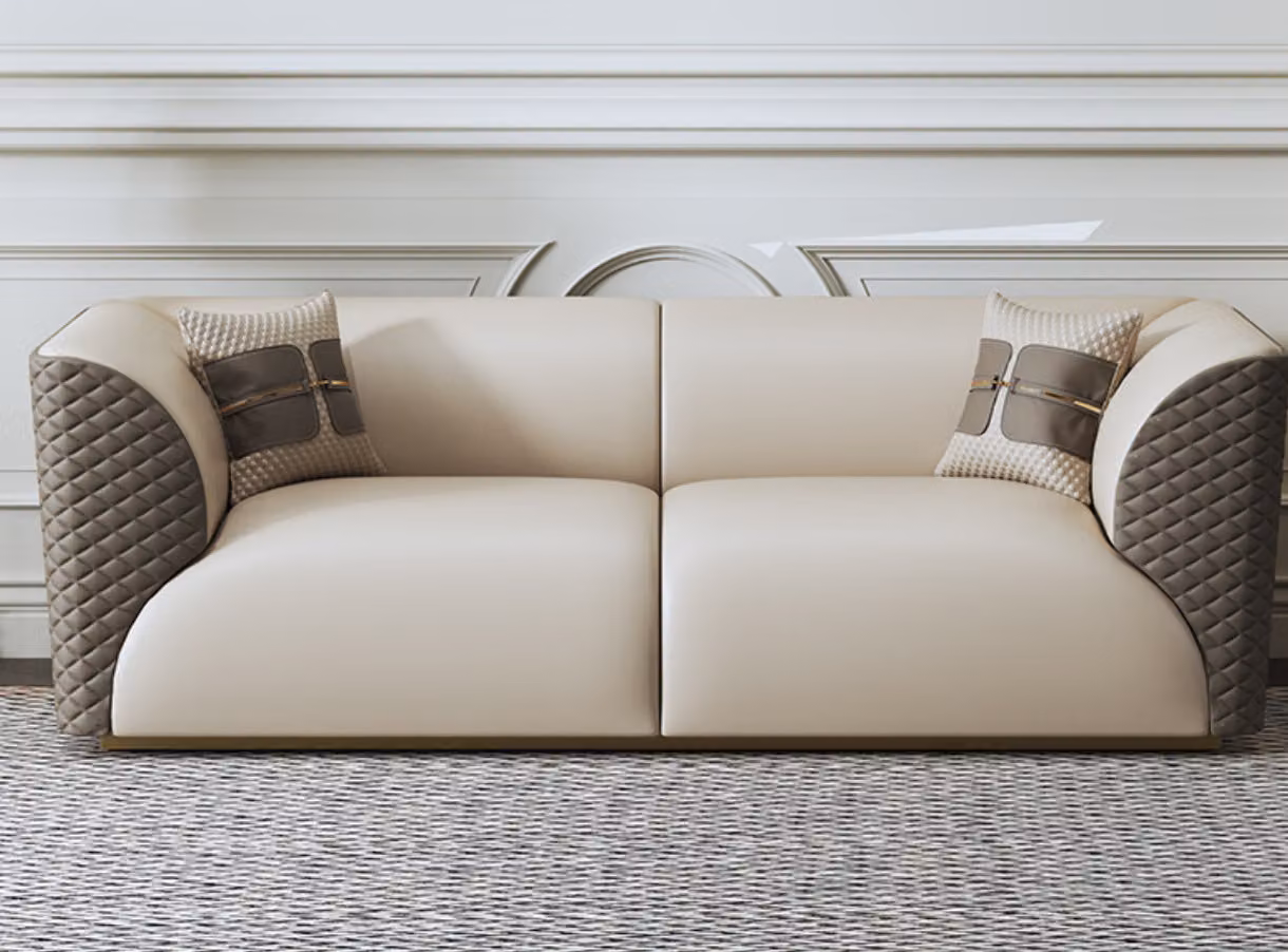 Sofa Dreisitzer Couch Klassische Polster 3 Sitzer Leder Couchen Ledersofa