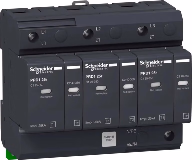 Schneider Electric scaricatore combinato PRD1 25R 3P TYP1+2, Uc 350V 16331