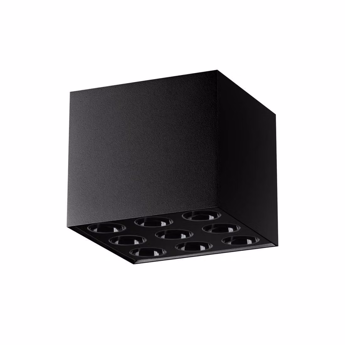 Lampada da soffitto OZZY nero LED 9xLED 16W alluminio 8.3x9.5x9.5cm Sollux Lighting