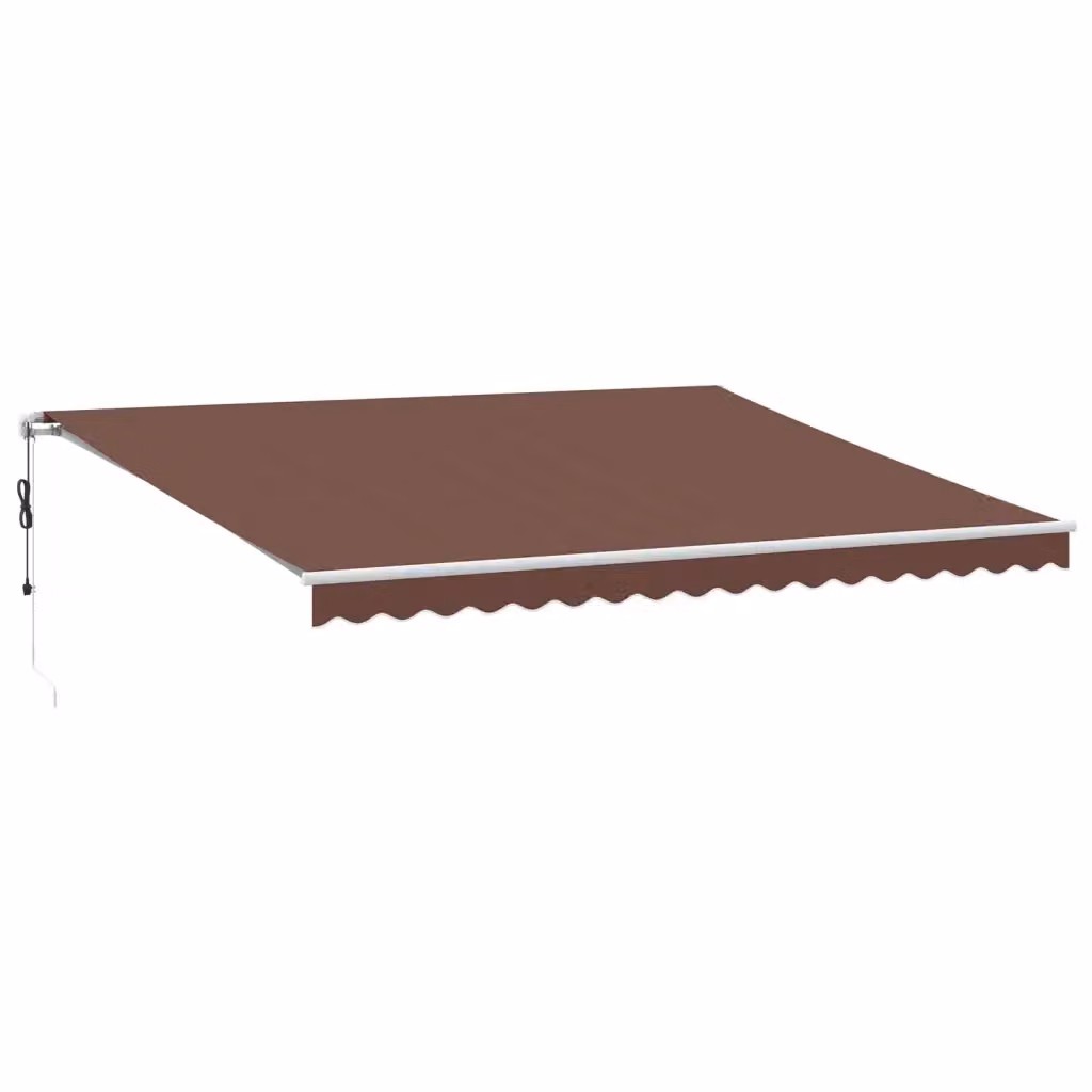 Tenda da Sole Retrattile Automatica Videx con LED Marrone e Bianco L: 450 cm, P: 350 cm – 2