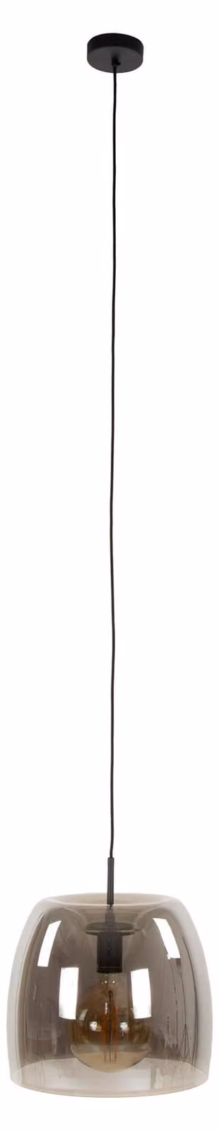 Lampada da soffitto FURNLUX Drift Nero e vetro nero 35 cm / Colore principale: nero / Dimensioni: 35 x 150 x 35 cm