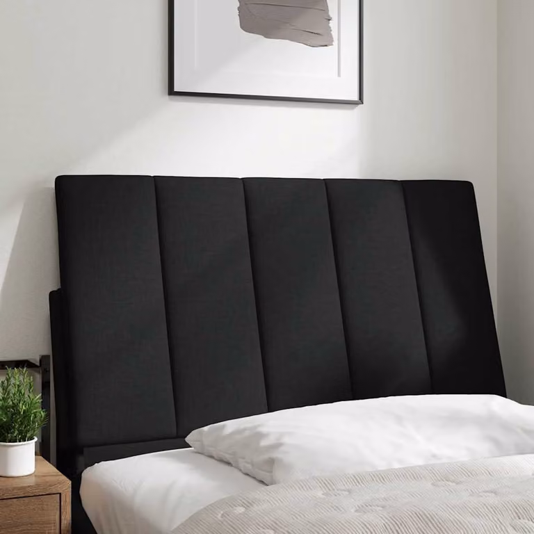 vidaXL Cuscino Testiera Hanko Nero 90 cm in Tessuto