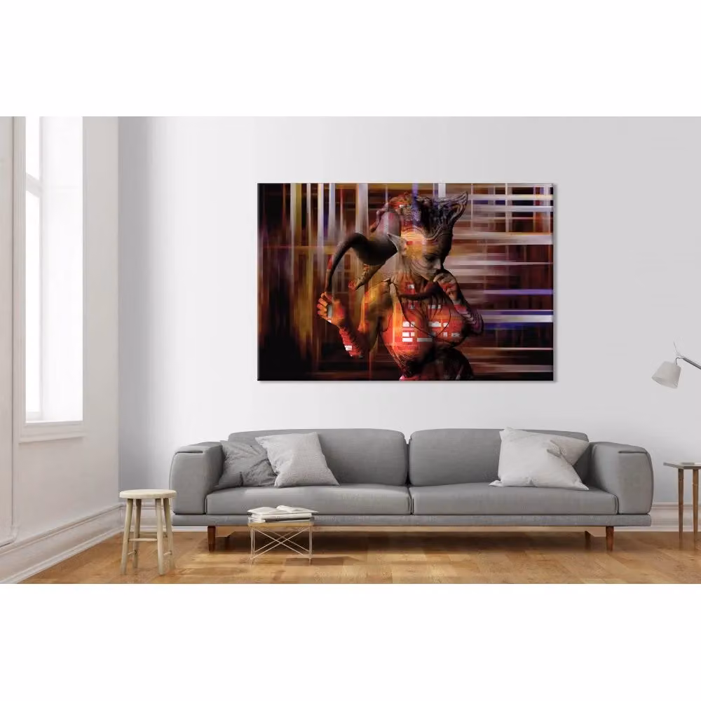 Quadro Canvas Abstratto BEING Abstraction di Signorbit, Multicolore, L: 140 cm, H: 100 cm – 2