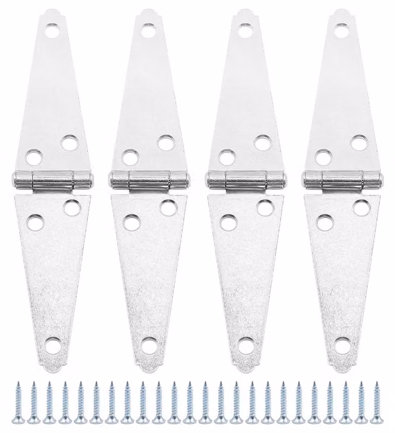 Set di 4 cerniere per porte di casette da giardino - Zincate, 102 mm