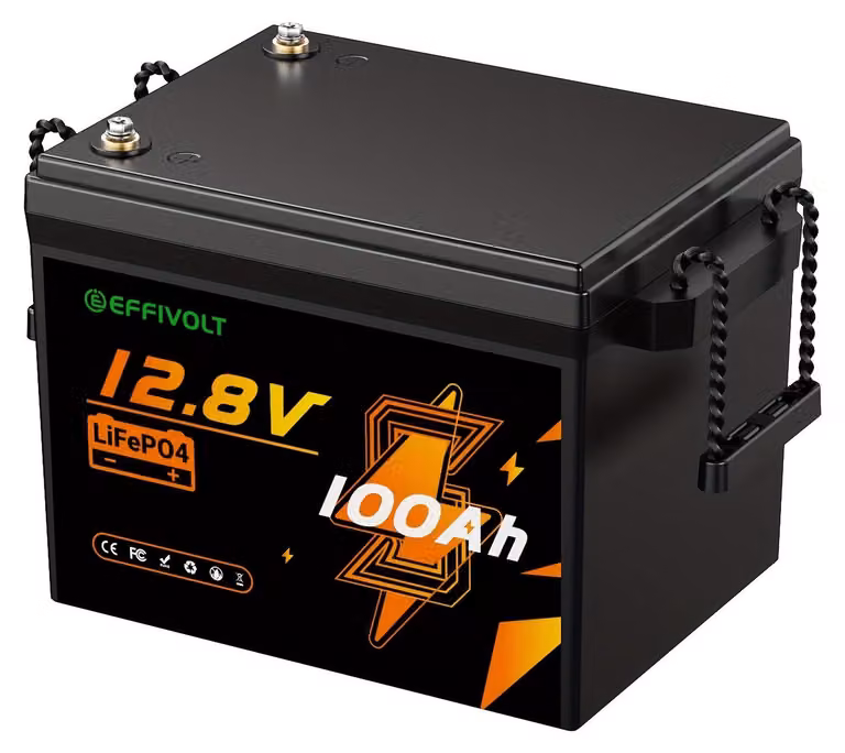 Batteria al litio ferro-fosfato da 12V e 100Ah - Batteria al litio - Batteria per camper - Batteria per caravan - Batteria LiFePO4
