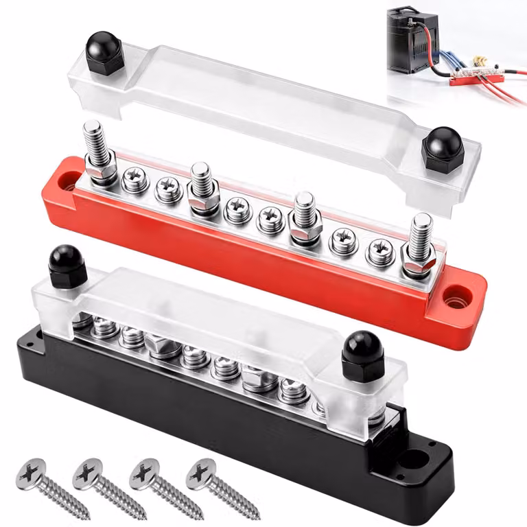 150 guide-rail, blocco di distribuzione a 12 V con copertura
