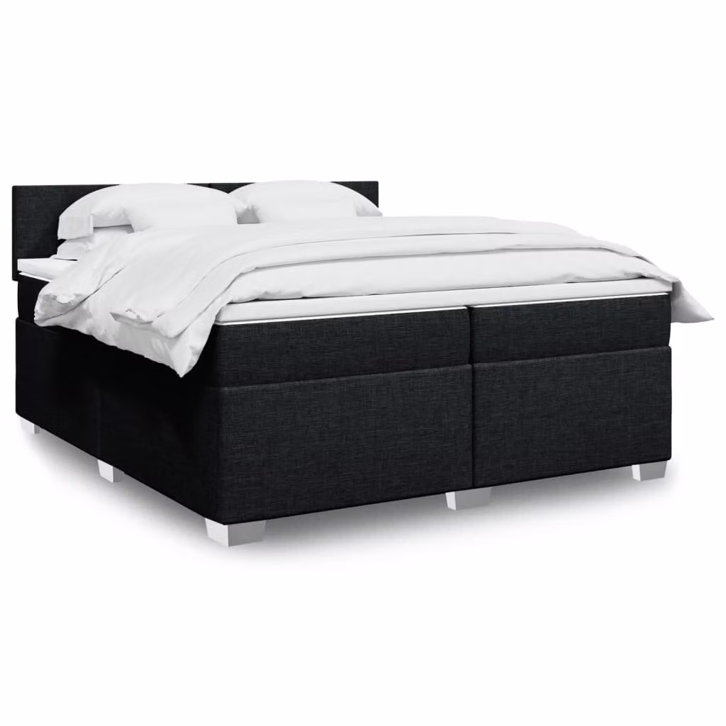 Maison Exclusive - Letto boxspring con materasso nero 200x200 cm Tessuto