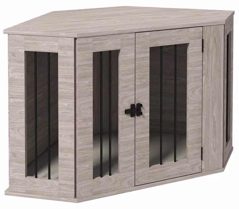 Trasportino per cani - Cuccia per cani - Cesto per cani - Trasportino per cani - Struttura in legno - Cuscino rimovibile - 104 x 55 x 63 cm