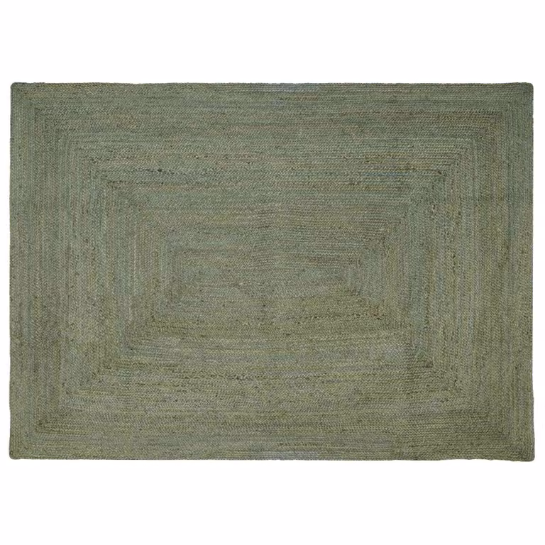 Tappeto da area vidaXL in juta verde oliva, moderno e facile da curare, L 200 cm x P 290 cm