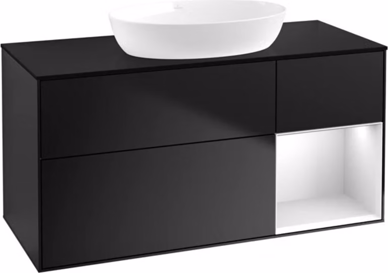 V&B mobile da parete Finion 120cm, Pl b m, Reg wh. m Lac, bla m Lac