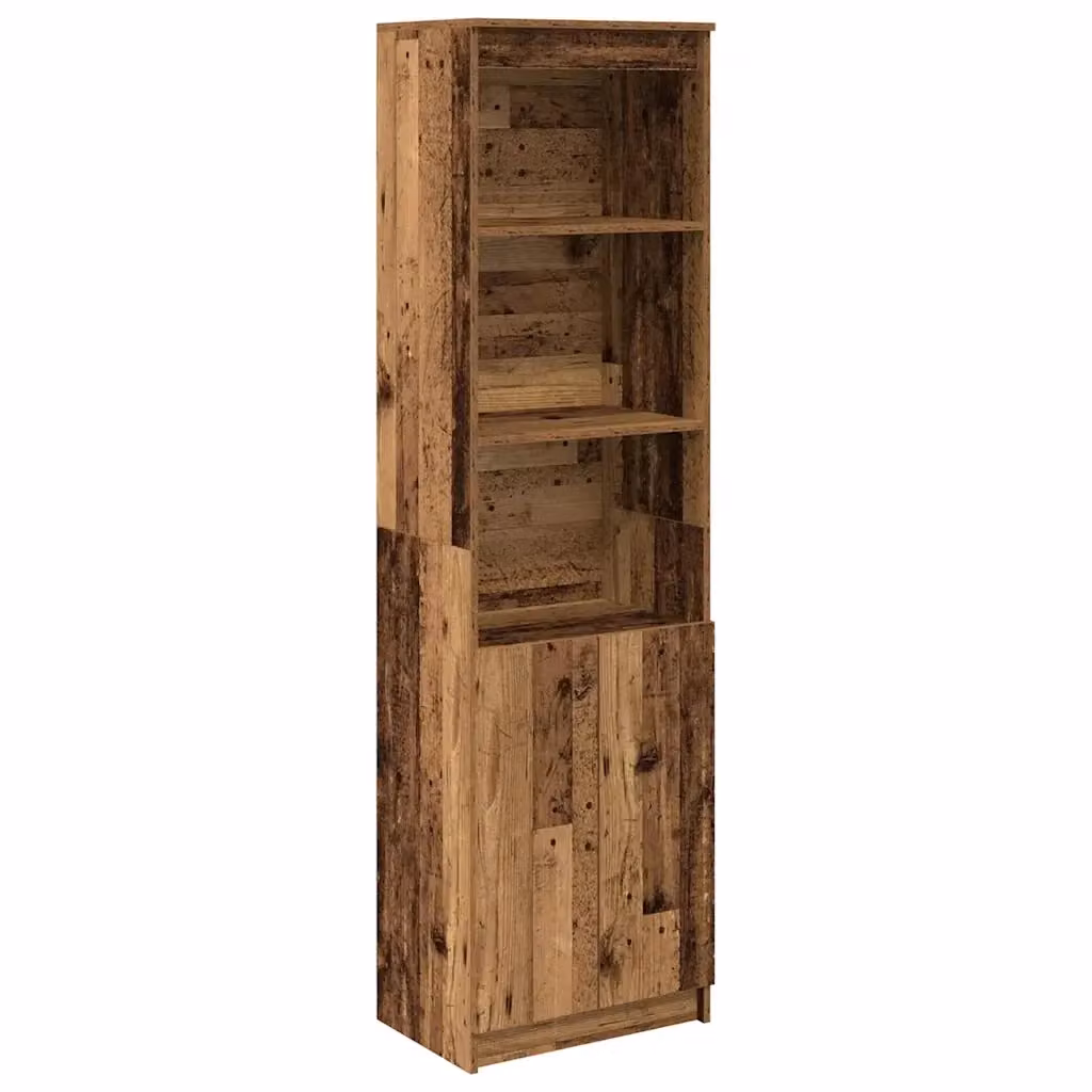 Credenza Buffet Design Mania in Legno Marrone con Ante a Battente e Ripiani Interni L/P/H: 50 x 35 x 180 cm – 2