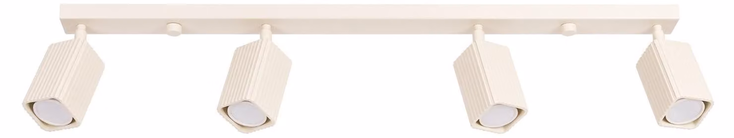 Plafoniera RAYO 4L beige 4xGU10 10W alluminio 16,5x6x81cm Sollux Lighting
