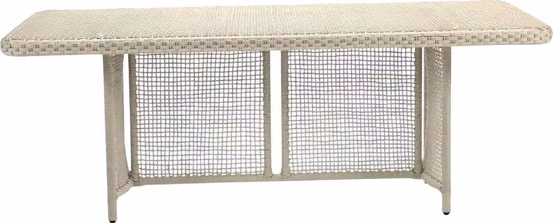 Couchtisch Hochwertig Luxus Rattan Grau Moderner Kaffeetisch Beistell Design