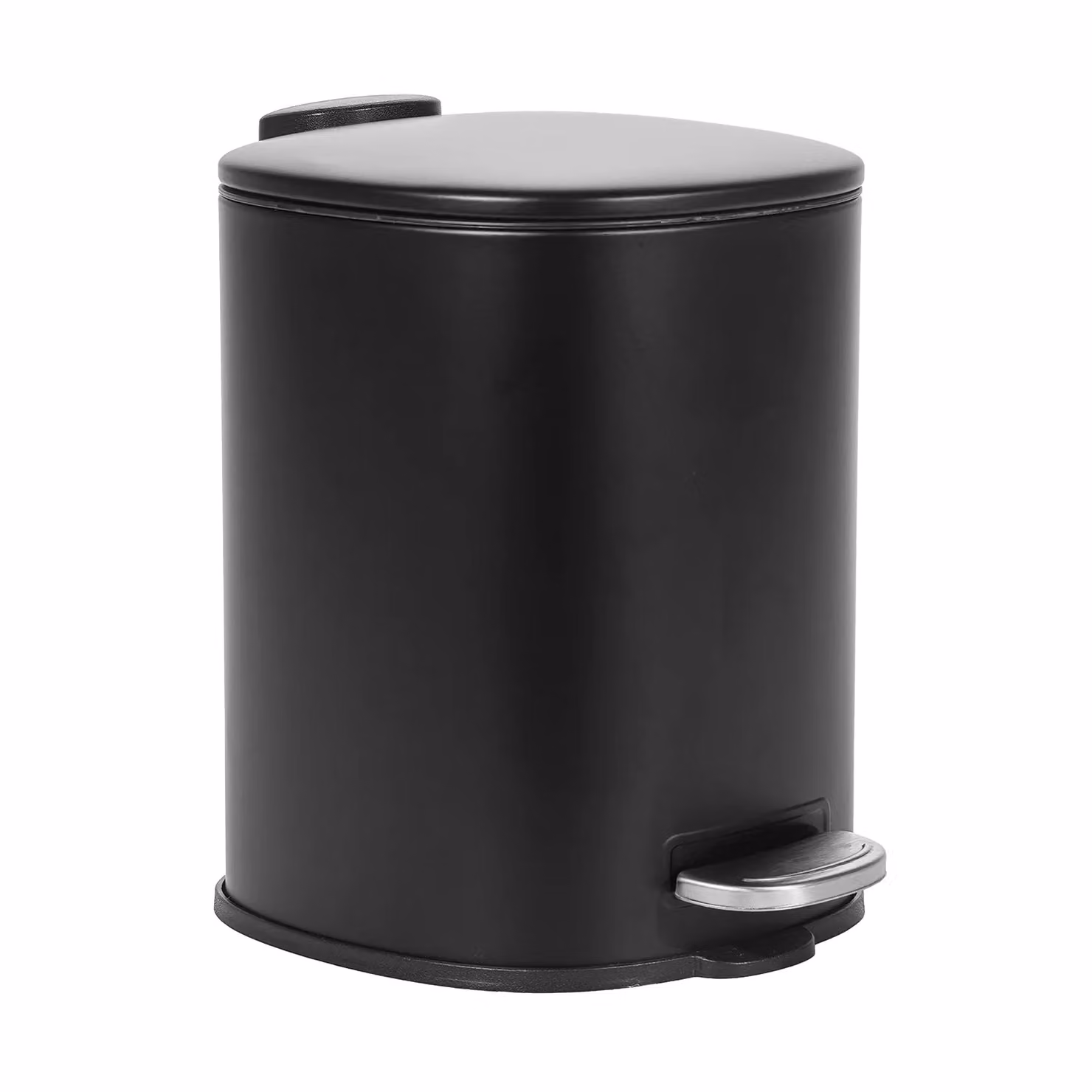 Pattumiera con Pedale Vestiamo Casa in Acciaio Nero Opaco con Sistema Soft Close, Capacità 3 litri, H 23,5 x L 21 x P 17 cm
