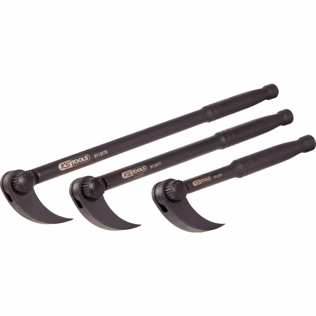 KS TOOLS Set di leve di sollevamento con testa a rullo articolata, 3 pezzi ( 911.8175 )