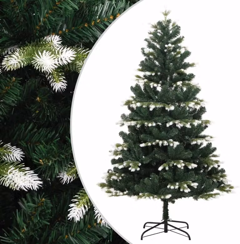 Maison Exclusive - Albero di Natale artificiale, pieghevole, con neve, 240 cm