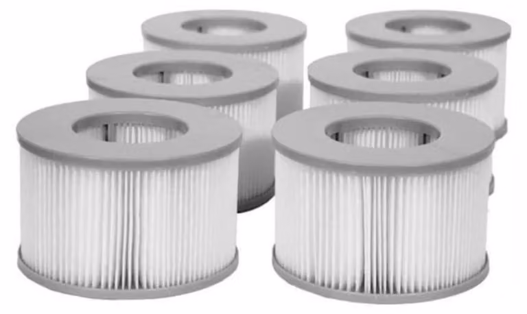 INF Cartuccia filtro per vasca idromassaggio FD2089 - Confezione da 6, ABS+Fiber grigio, compatibile con MSpa Whirlpool per spa gonfiabili