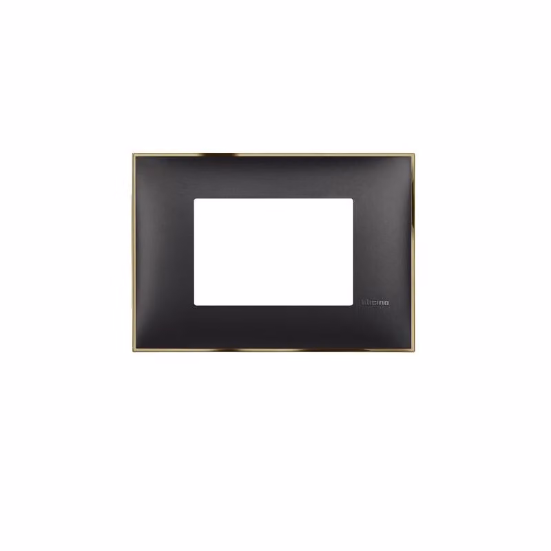 telaio a 3 moduli Classia Legrand - Nero con oro