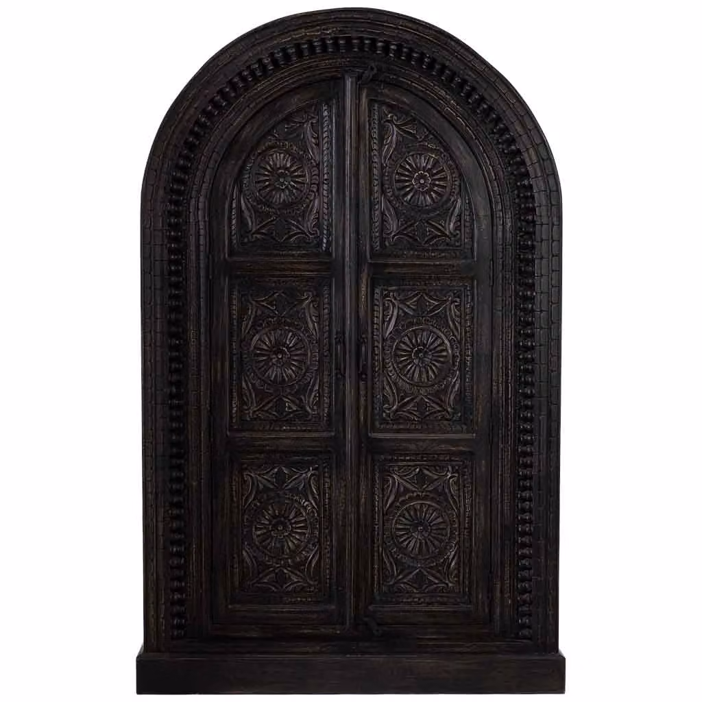 Armadio moderno in legno nero opaco WANDERLUST DECO L: 112 cm, P: 41 cm, H: 181 cm – 2