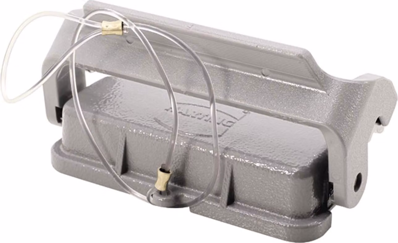 Cappuccio protettivo HARTING 16A in metallo con 1 staffa per parte superiore, dispositivo di sicurezza anti-perdita con anello grande, incl. 1 x Easy Lock