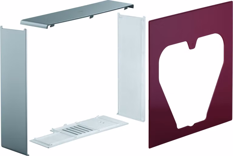 Set di pannelli Grohe per doccia WC Sensia IGS bianco/rosso