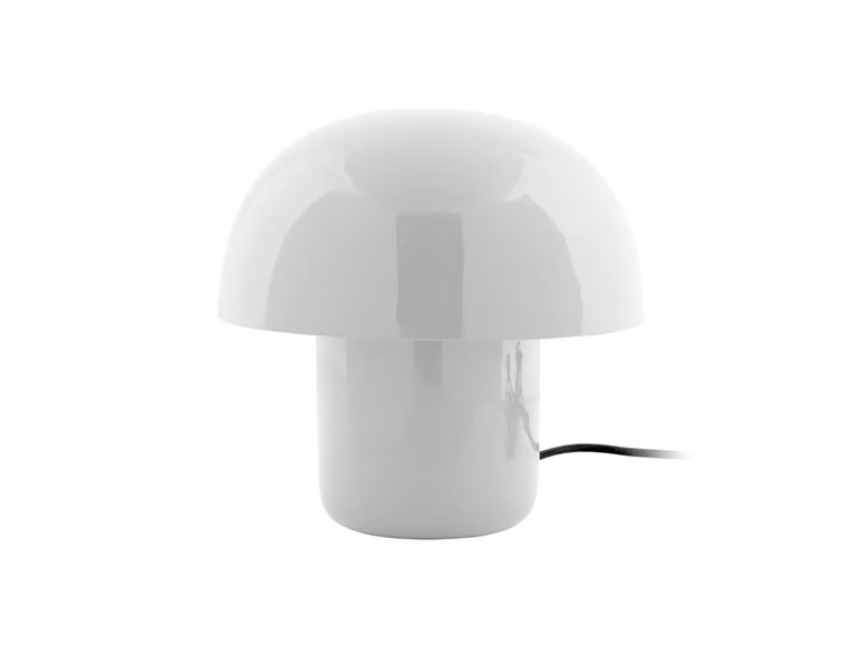 Leitmotiv - Lampada da tavolo Fat Mushroom Mini - Bianca - 20x20x20cm Lampada da tavolo - Lampada da comodino, soggiorno, camera da letto