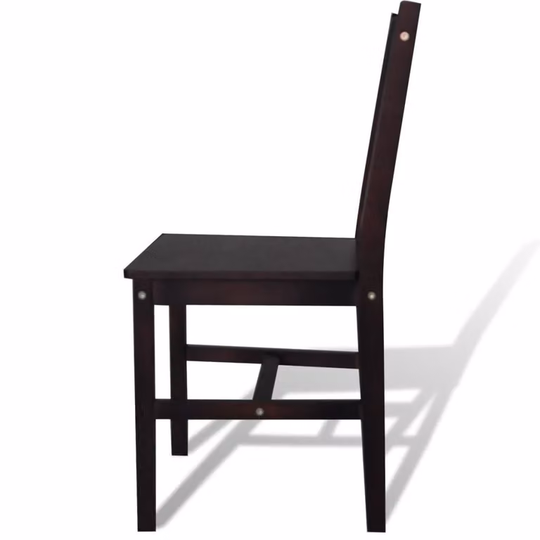 vidaXL Sedie da pranzo 6 pz. Legno di pino marrone scuro