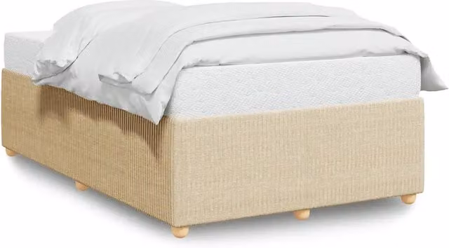 Letto matrimoniale | Letto per adulti | Giroletto senza Materasso Crema 120x200 cm Tessuto