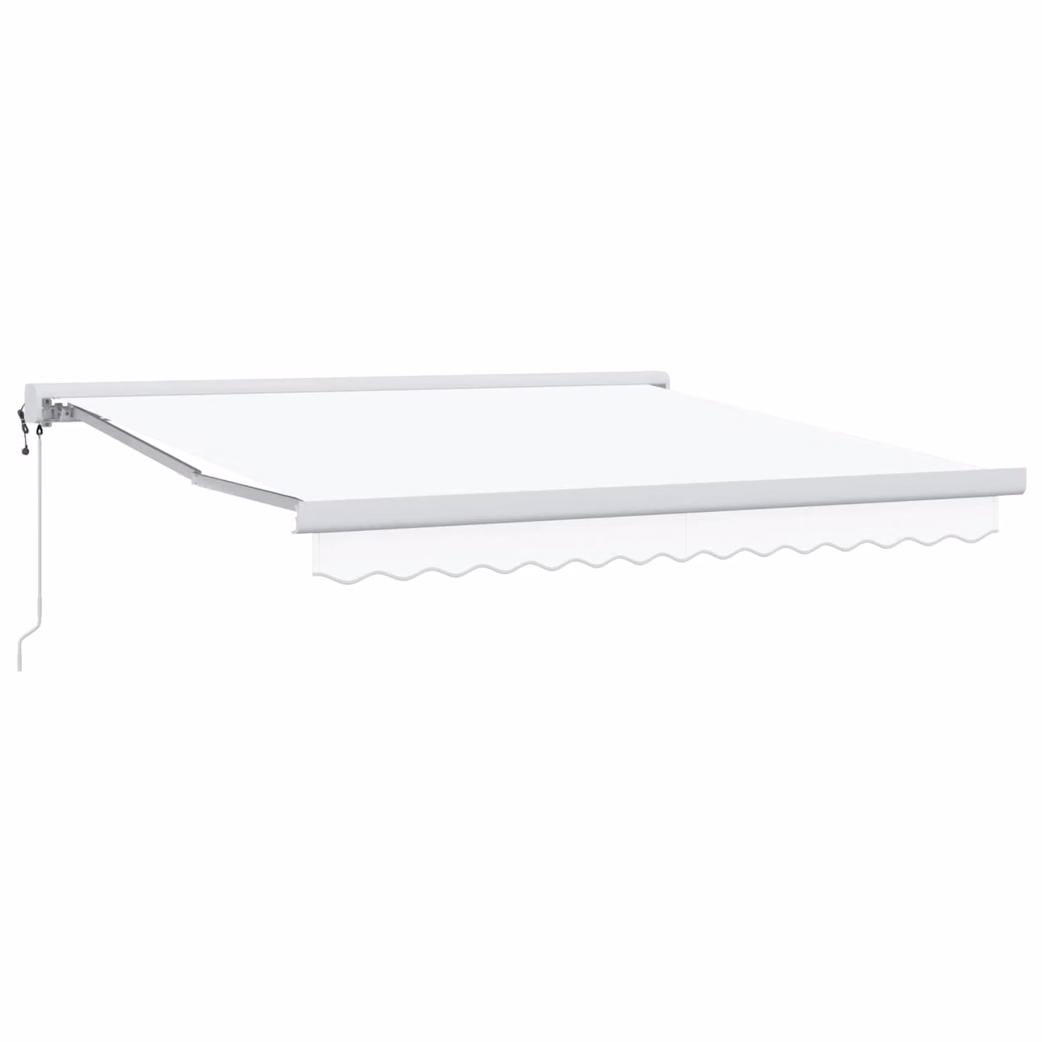 Tenda retrattile vidaXL in metallo e poliestere, Bianco, L: 350 cm, P: 250 cm, H: 165 cm