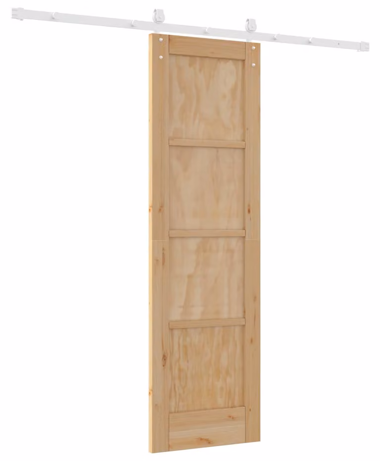 Porta scorrevole ORKDAL Naturale e Bianco 61 x 198,5 cm