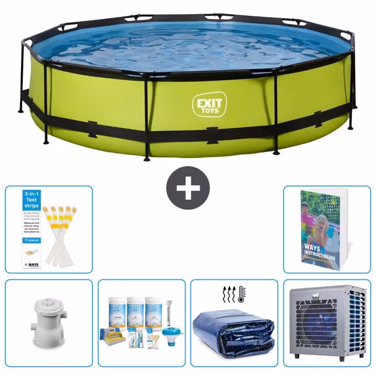 Piscina gonfiabile rettangolare - 360x76 cm - Set da 5 pezzi - Modello S302