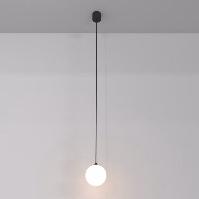 Lampada a sospensione Maytoni Luna, LED 5 W, bianco/nero, luce calda 3000 K, IP20