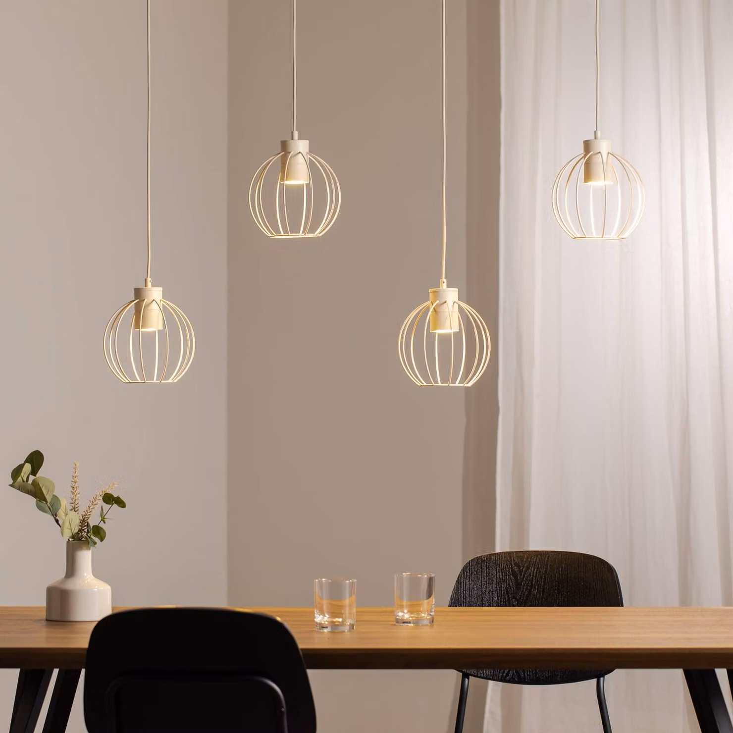 Lampada a sospensione STARLIGHT HELAM, Crema / Ambra, Soggiorno / Sala da pranzo, Metallo, Lampada a sospensione