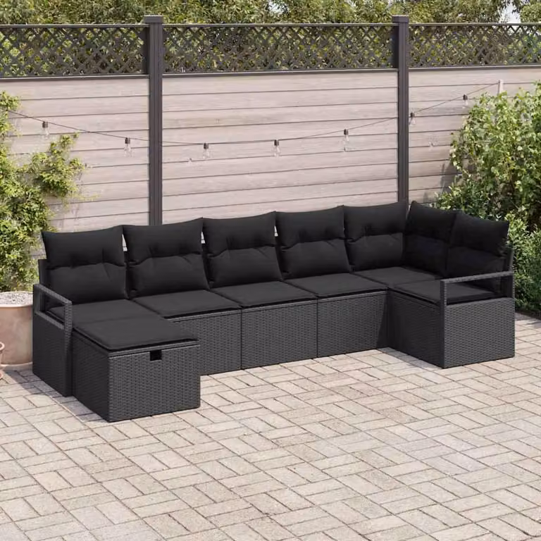 Maison Exclusive - Set di divani da salotto, 5 pezzi, in rattan sintetico