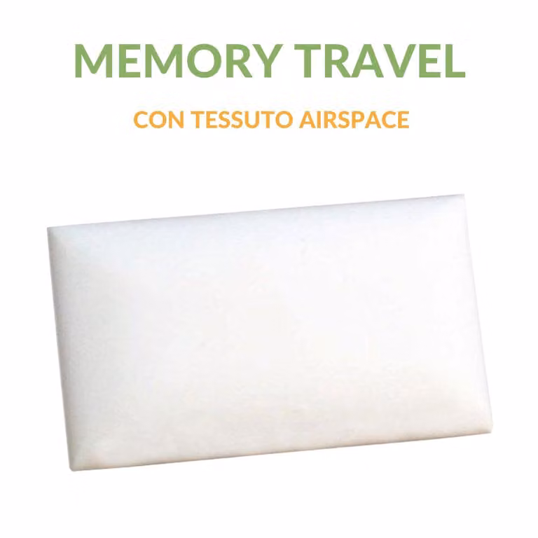 Cuscino Memory Travel con tessuto AirSpace 30x60 cm