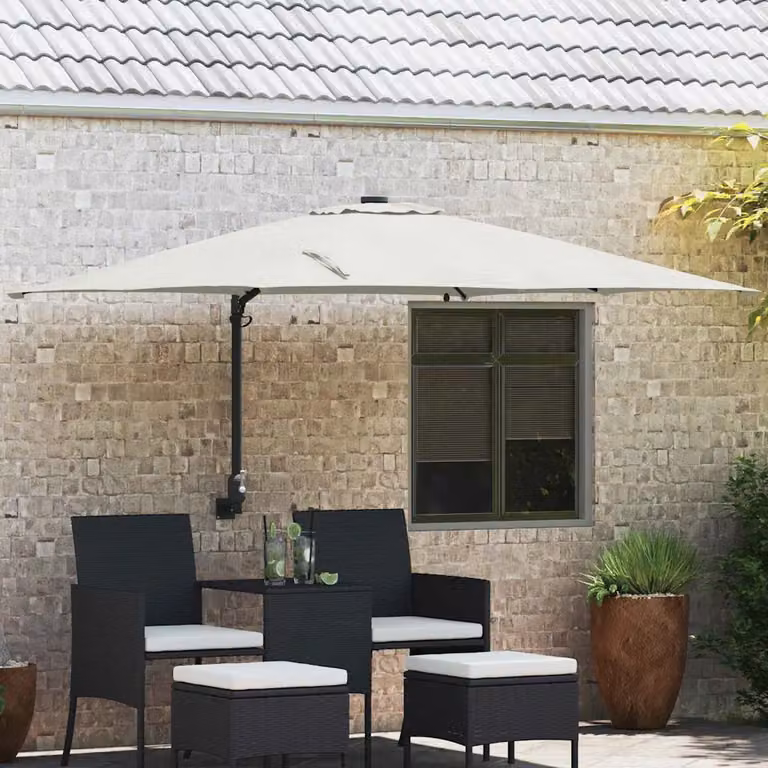 Ombrello da giardino cantilever vidaXL colore sabbia L: 248,5 cm, P: 247,5 cm, H: 160 cm