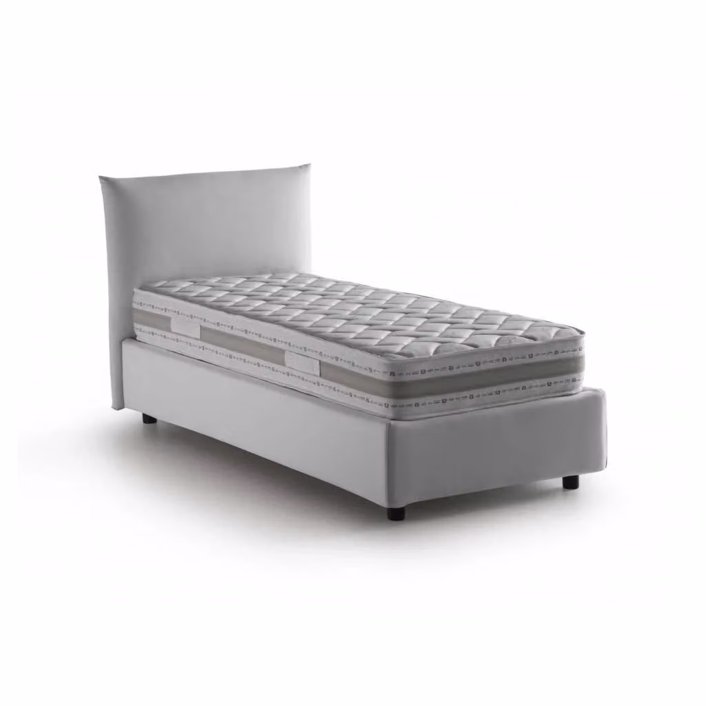 Letto Singolo Astianatte Talamo Italia con Materasso Incluso, Bianco, L/P/H: 80 x 190 x 110 cm – 2