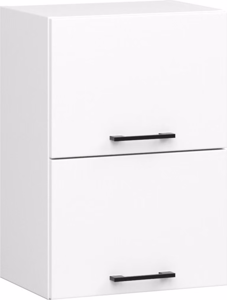 Armadio da cucina sospeso raumhirsch modello OLIWIA, 40 cm di larghezza, mobiletto a parete con 2 ante, bianco opaco, altezza 58 cm