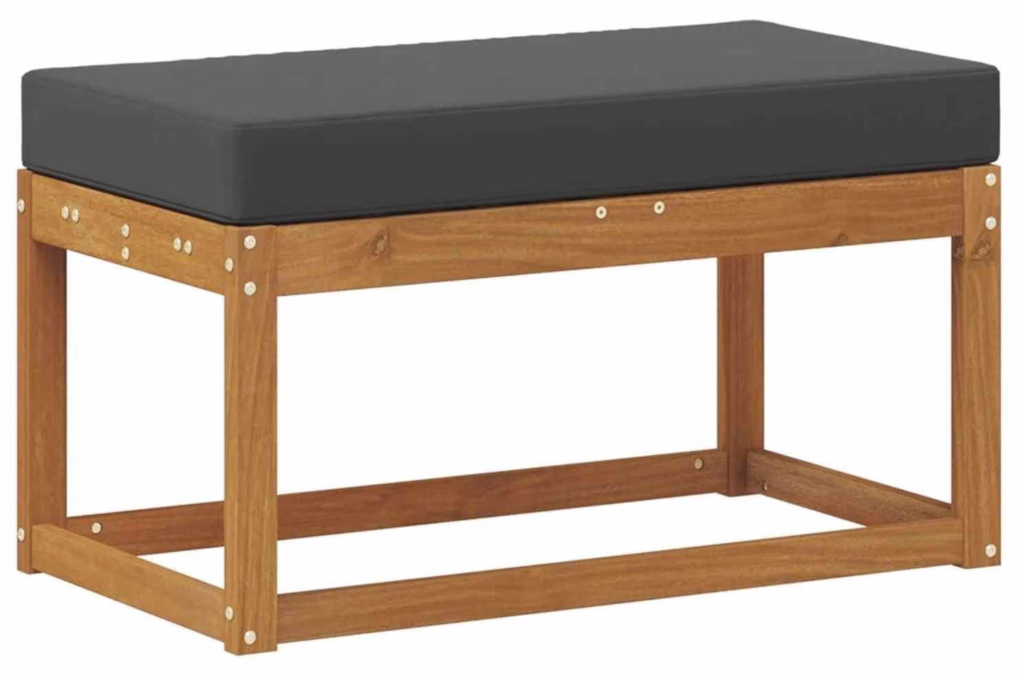 Panca da giardino in legno di acacia con poggiapiedi, ideale per l'esterno