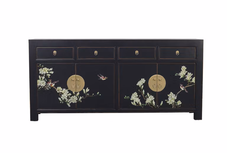 Fine Asianliving Cassettiera cinese Credenza cinese Armadietti cinesi Mobile cinese Mobile orientale asiatico 180x85x40