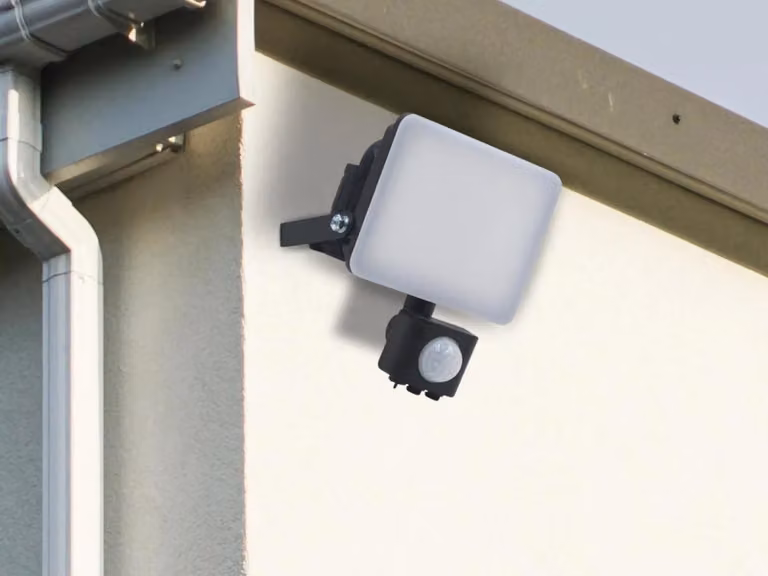Faretto LED esterno nero con sensore, 10W / 4000K - LF7021S
