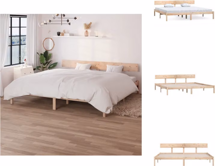 vidaXL Letto in legno massiccio di pino 180x200 cm - Letti e strutture letto