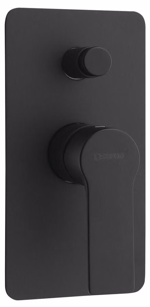 Sapho Pax - Miscelatore da incasso con corpo, per 2 apparecchi, nero opaco XA42/15