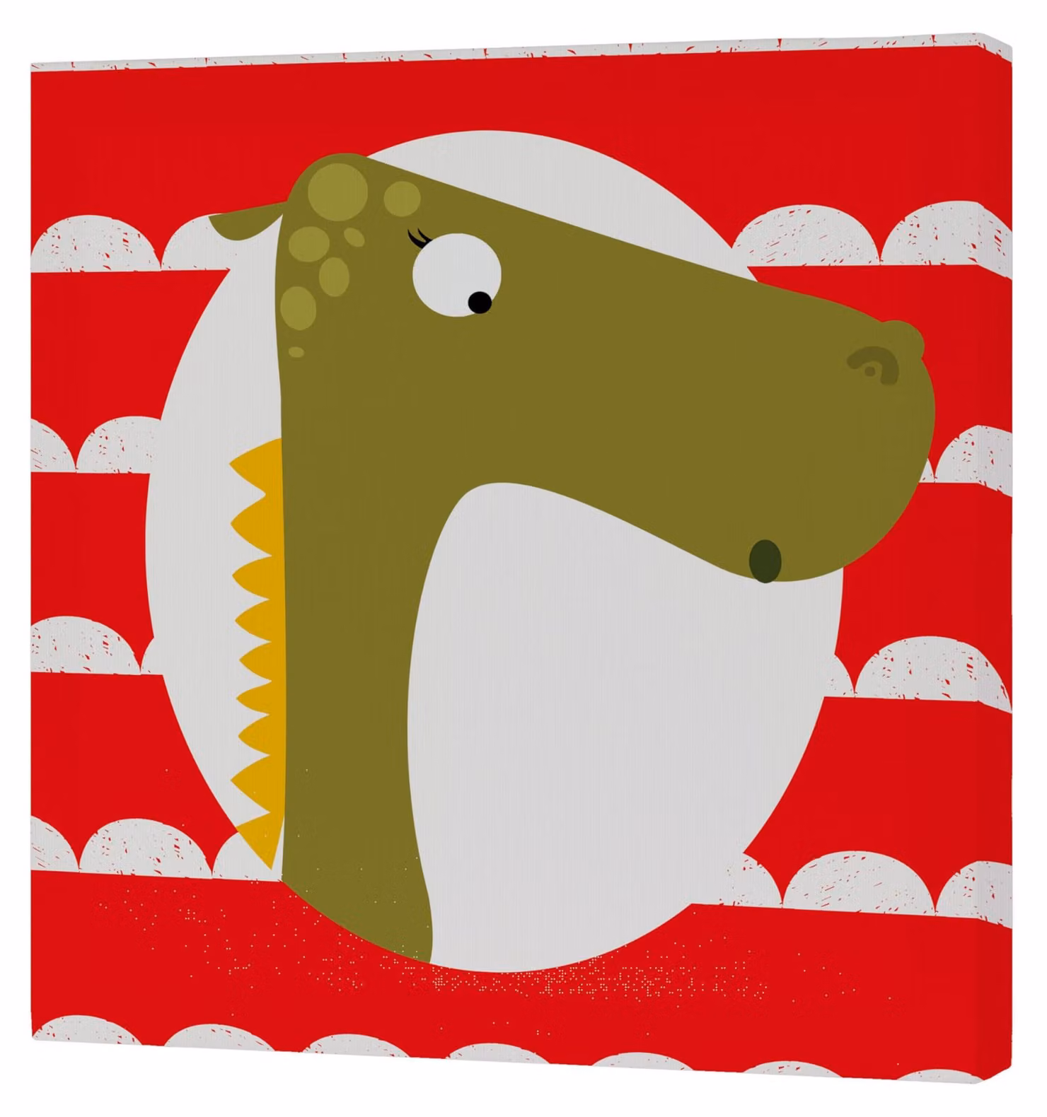 Tela Leinwand Dragon, 27 x 27 cm, realizzata a mano, confezione singola