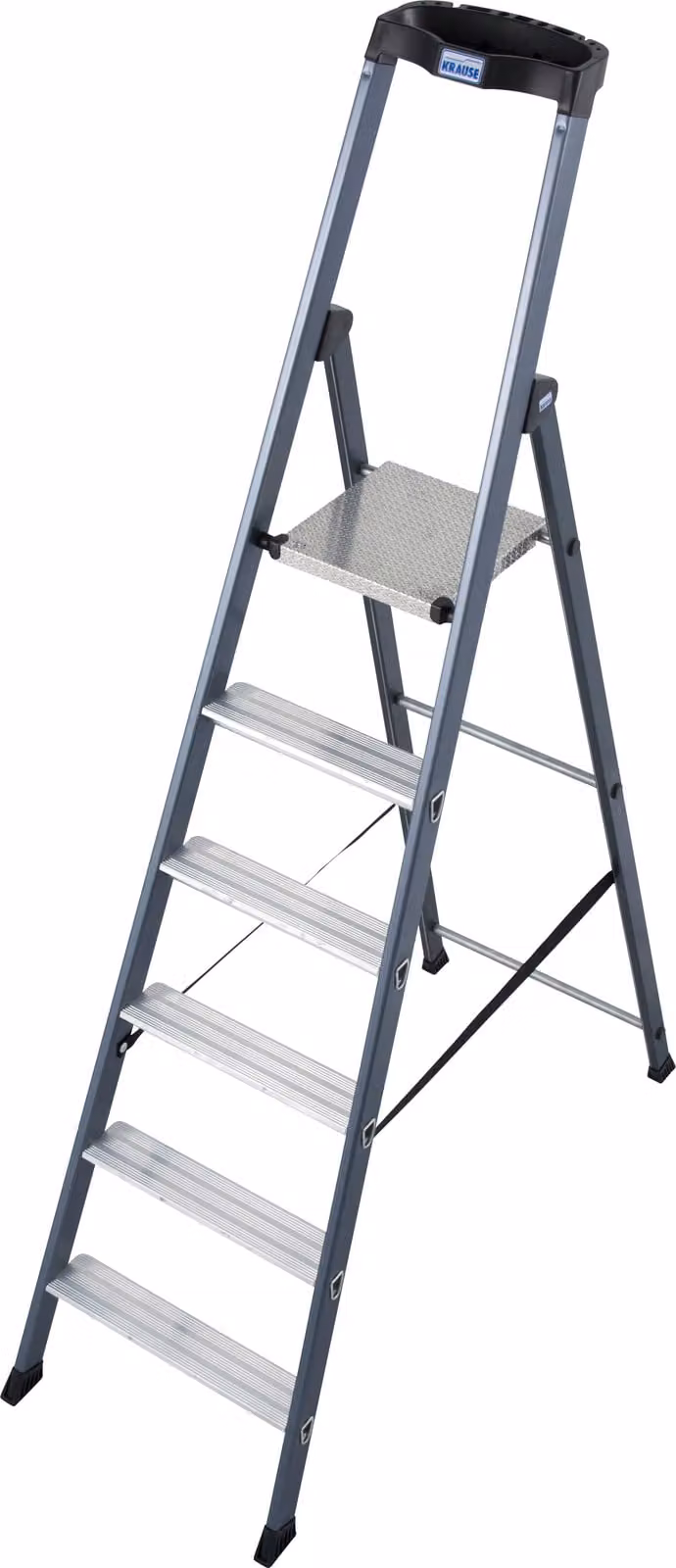 KRAUSE MONTO Stufen-StehLeiter Sepro S, eloxiert 1x6 Stufen