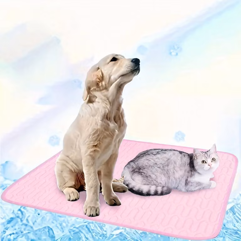 Tappetino refrigerante per cani, autorigenerante, colore rosa, 75x100 cm