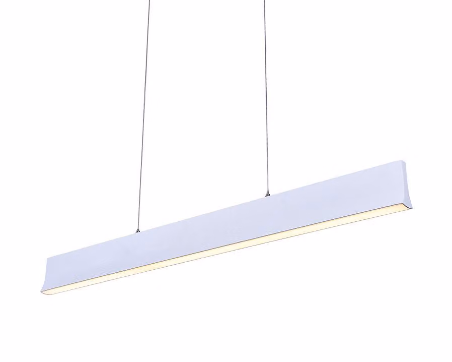 Lampada a sospensione LED OBLO 30W, 4000K, bianco opaco, L: 91,5 W: 3,5 H: 120 cm, dimmerabile