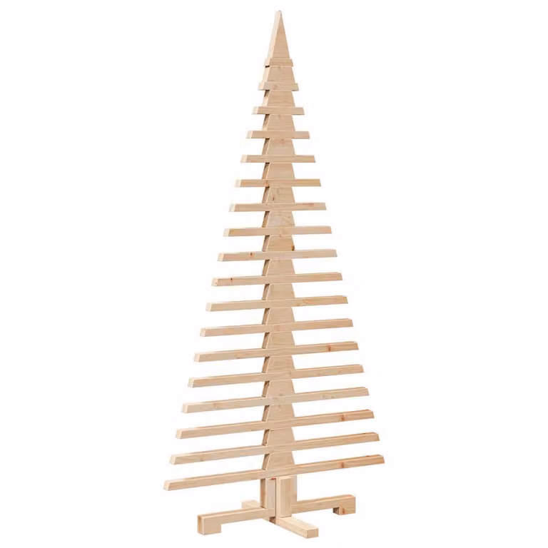 Albero di Natale in legno per decorazioni 150 cm in legno massello di pino
