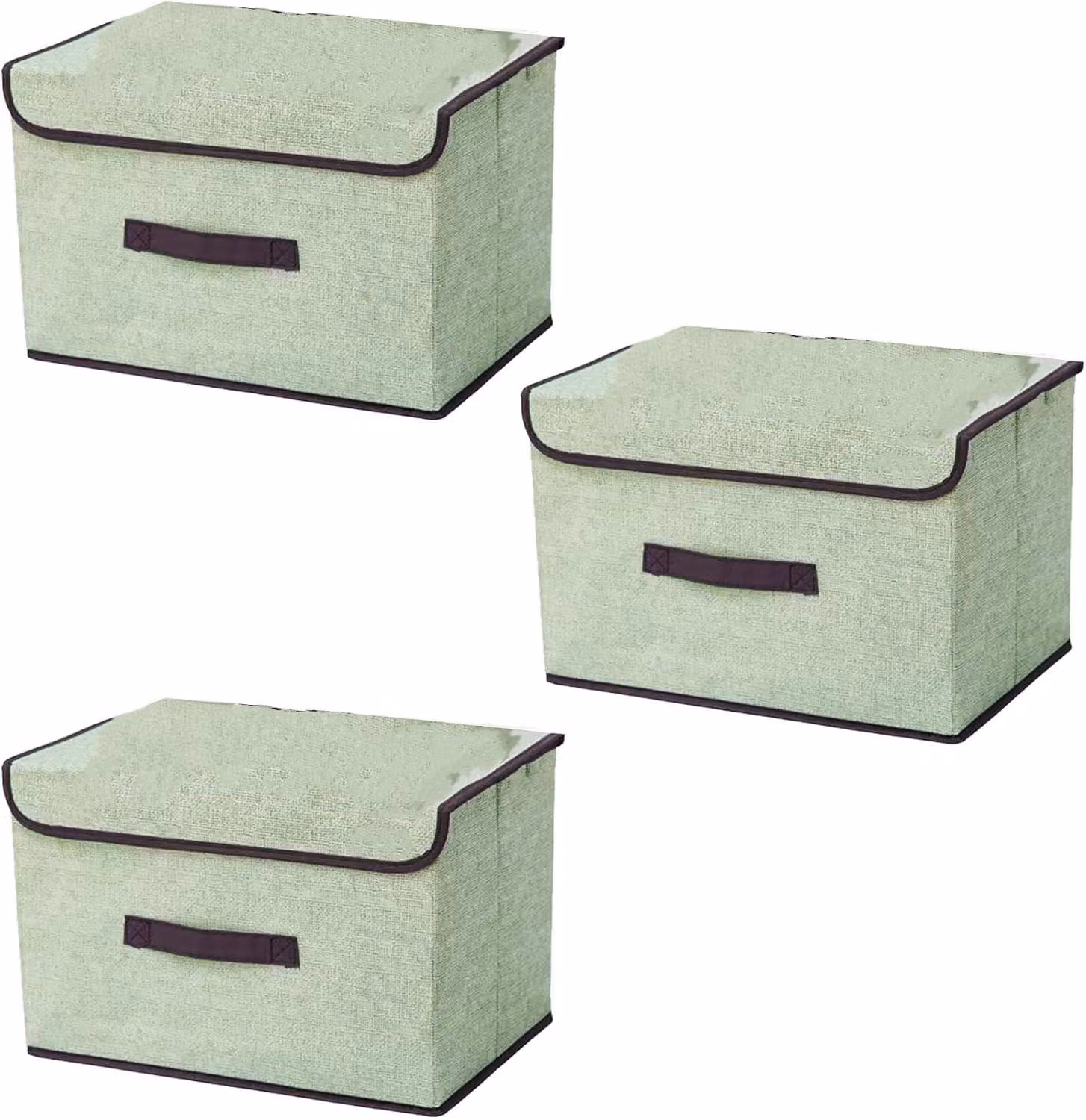 Scatole pieghevoli in tessuto, confezione da 3, dimensioni 36x23x24 cm, ideali per abbigliamento e giocattoli